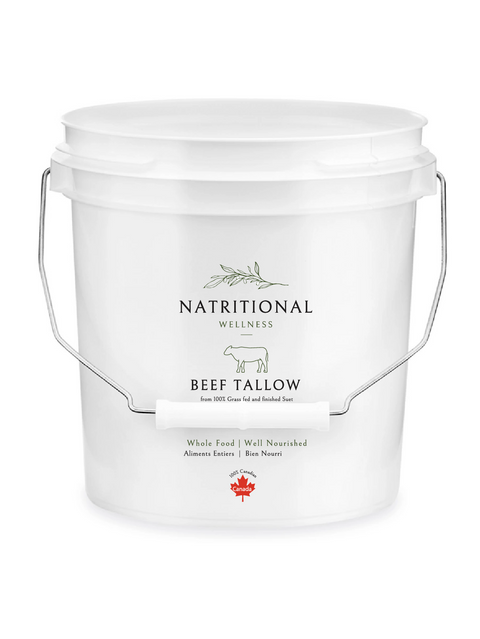 Beef Tallow (Suet - Grass-Fed and Finished) in BPA Free Pails