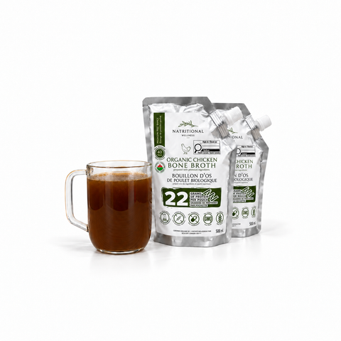 Organic Chicken Bone Broth – Pasture-Raised, 500 mL