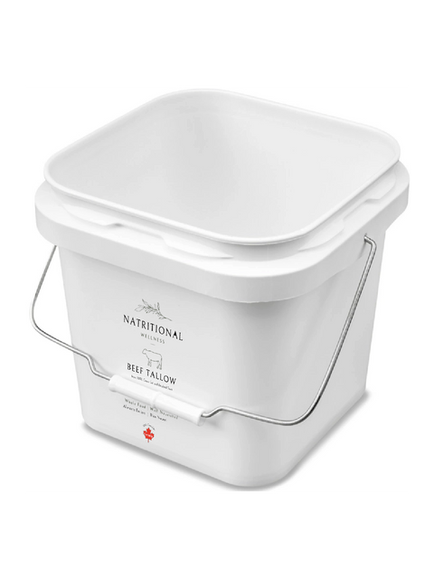 Beef Tallow (Suet - Grass-Fed and Finished) in BPA Free Pails