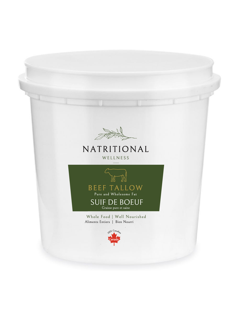 Beef Tallow (Whole Fat - Grass-Fed and Finished) in BPA Free Pails