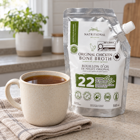 Organic Chicken Bone Broth – Pasture-Raised, 500 mL